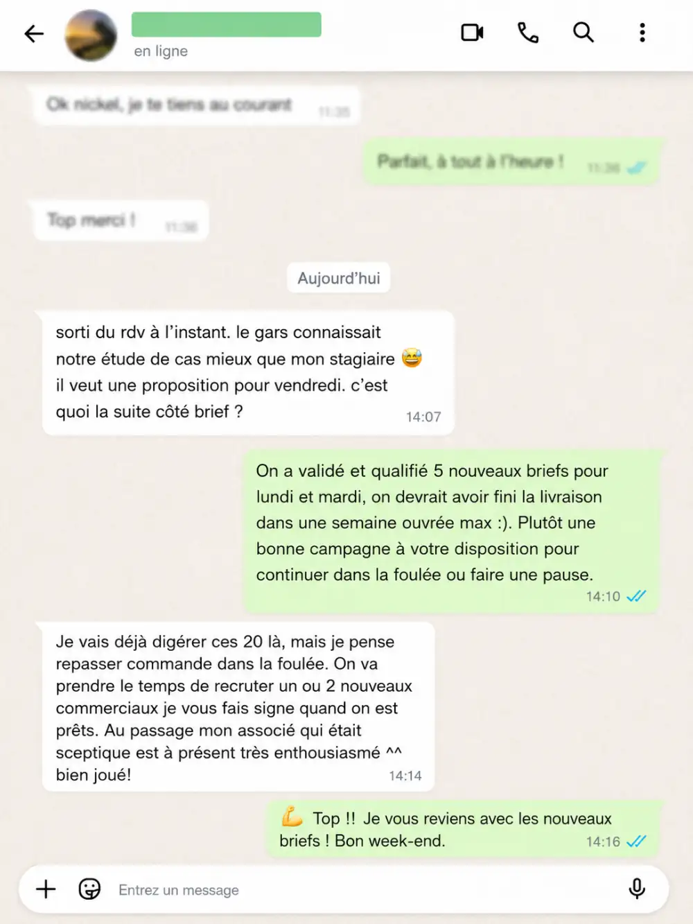 Messaggio WhatsApp di ritorno su un appuntamento preparato